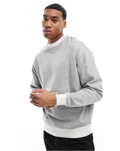 ASOS – oversize-sweatshirt - Grau