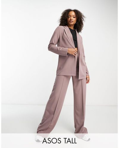 ASOS Tall - Ruimvallende Blazer Van Jersey - Roze