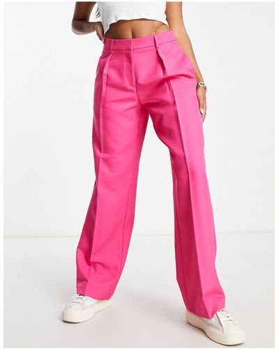 ASOS Hourglass Everyday Slouchy Boy Suit Trouser - Pink