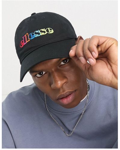 Ellesse Acurio - cappellino con visiera nero con logo arcobaleno