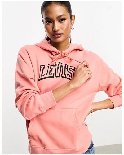 Levi's Felpa con cappuccio e logo sportivo piccolo - Rosa