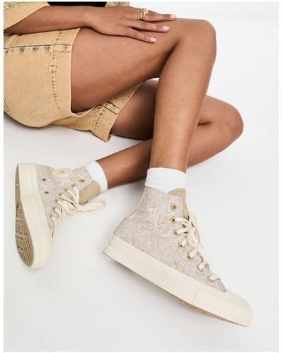 Converse – chuck 70 hi – sneaker mit wirbelmuster - Weiß