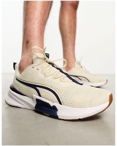 PUMA Pwr Frame Running Trainers - Natural
