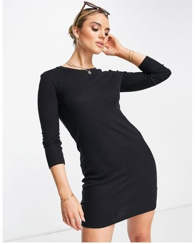 Vero Moda Long Sleeve Bodycon Dress - Black