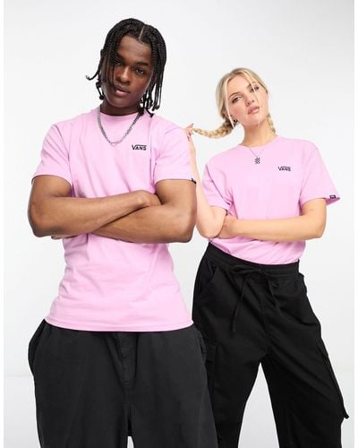 Vans Unisex Left Chest Logo T-shirt - Pink