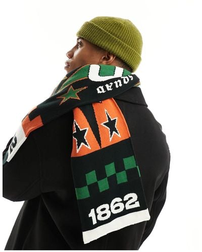 ASOS Scarf With Football Inspired Design - Black