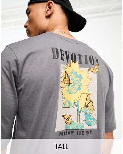 Bolongaro Trevor Tall - Oversized T-shirt Met Print Op - Grijs