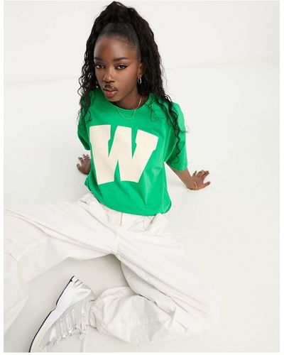 Wrangler Girlfriend - t-shirt ample - Vert