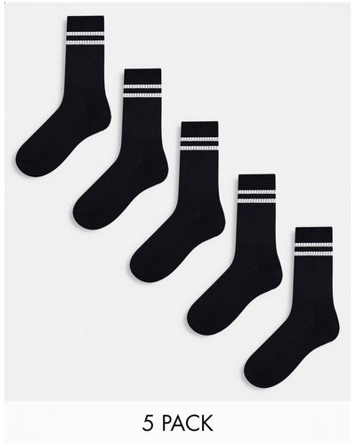 ASOS 5 Pack Sport Socks - White