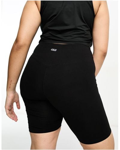ASOS 4505 Curve – icon – leggings-shorts mit baumwollanteil - Schwarz