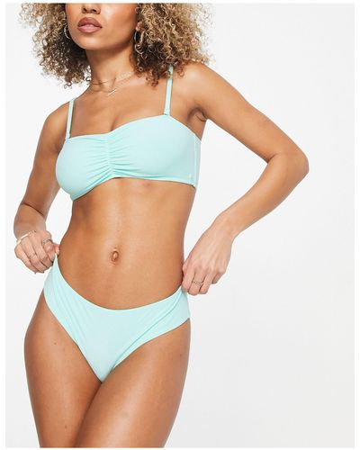 Volcom Simply soft - top bikini acqua pallido a fascia - Blu