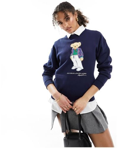 Polo Ralph Lauren Sweatshirt With Bear Logo - Blue