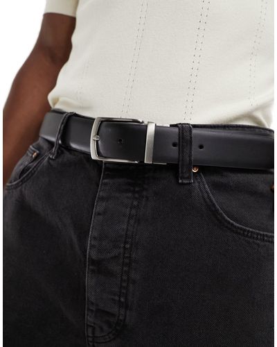 French Connection Leather Reversible Belt - Black