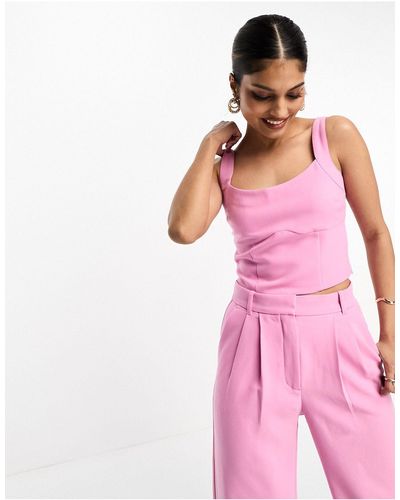 Abercrombie & Fitch Co-ord Corset Top - Pink