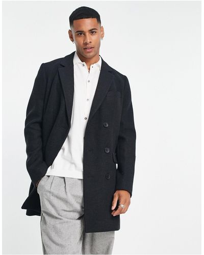 French Connection Checked Coat - Blue