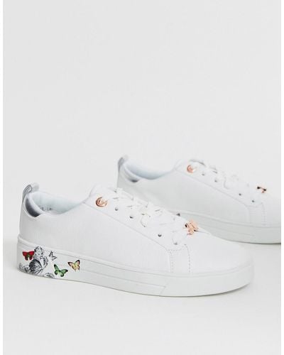 Ted Baker Butterfly Sole Sneakers - White