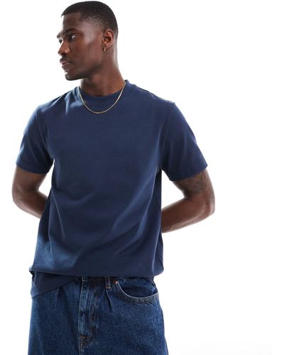 ASOS – hochwertiges, elegantes t-shirt aus schwerem material - Blau