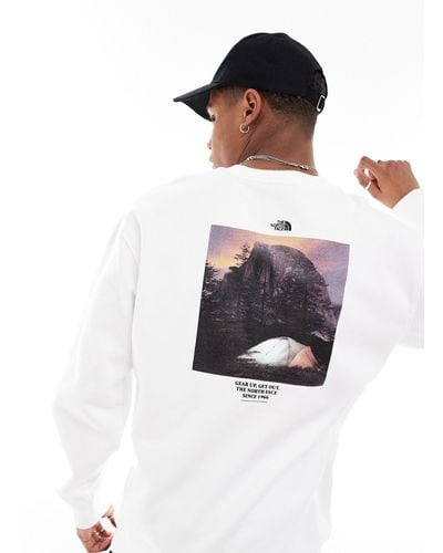 The North Face Camping Retro Back Graphic Sweatshirt - White