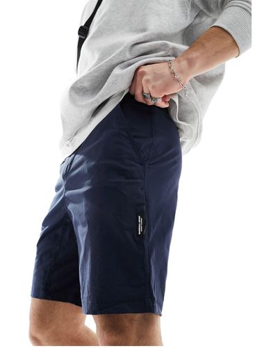 Marshall Artist Pantalones cortos con bolsillo lateral con cremallera - Azul