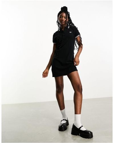Fred Perry Twin Tipped Polo Shirt Dress - White