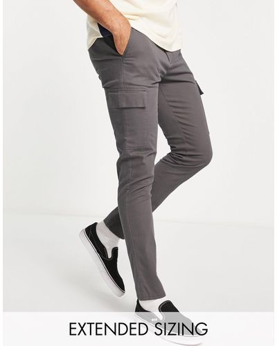 ASOS Pantalones cargo grises - Negro