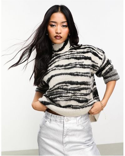 ONLY High Neck Soft Sweater - White