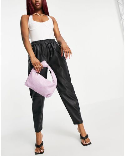 SVNX Petit sac porté épaule souple à design tressé - lilas - Violet