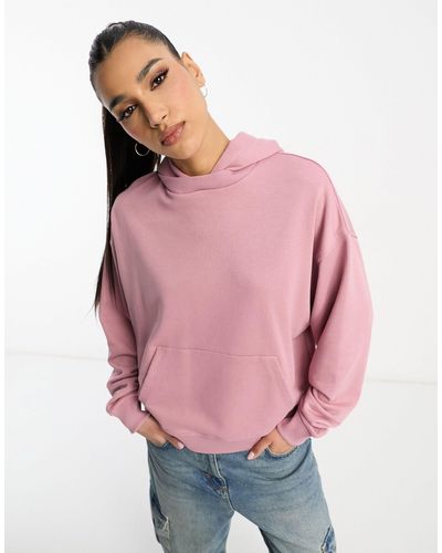 ASOS Oversized Hybride Sweater-hoodie - Roze