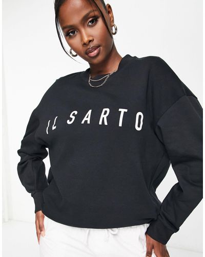 Il Sarto Oversized Sweatshirt Met Logo - Blauw