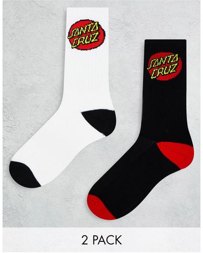Santa Cruz Classic Dot - Set Van 2 Paar Sokken - Zwart