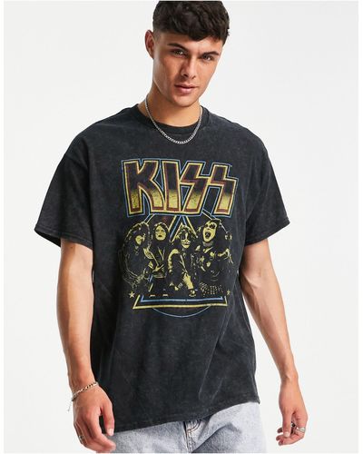 New Look T-shirt Met Kiss-print - Zwart