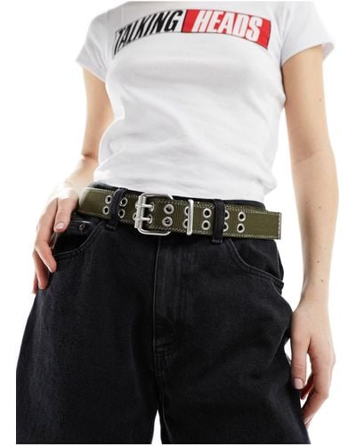 ASOS Webbed Waist And Hip Jeans Belt - Black