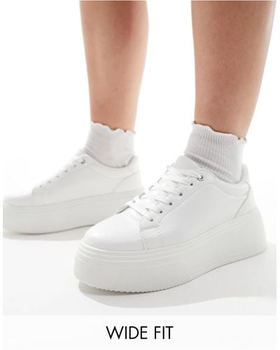 ASOS Wide Fit Dream Chunky Trainer - White