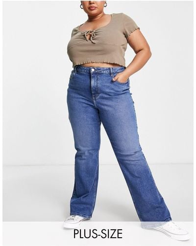 Urban Bliss Plus Flared Jeans - Blue