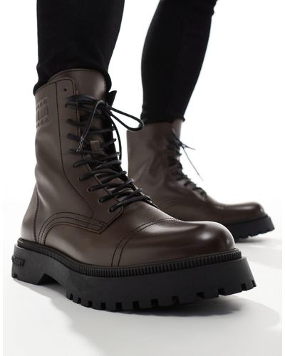 Tommy Hilfiger Casual Lace Up Boots - Black