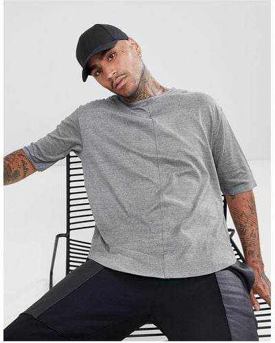 Mennace Oversized T-shirt In Gray