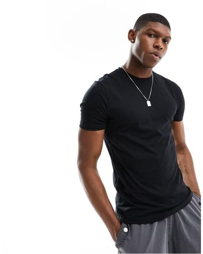 New Look Muscle Fit T-shirt - Black