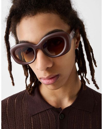 Bershka Collection Thick Frame Sunglasses - Black