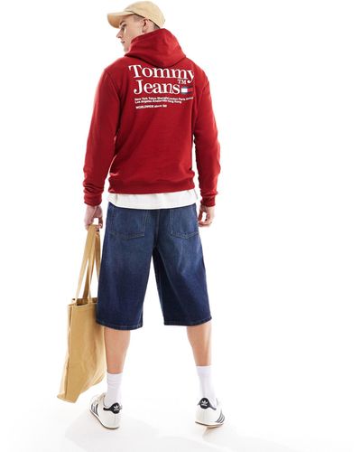 Tommy Hilfiger Regular Modern Logo Hoodie - Red