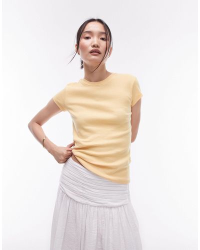 TOPSHOP – longline-t-shirt für den alltag - Weiß