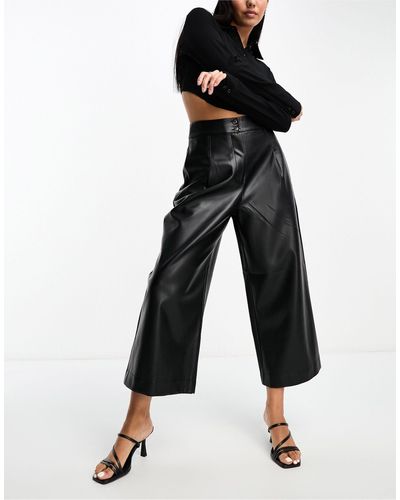 French Connection Pu Pants - Black