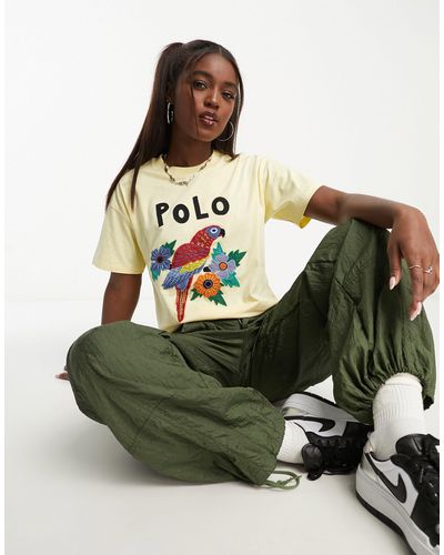 Polo Ralph Lauren T-shirt ample à logo et perroquet brodés - Vert