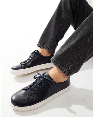 River Island Leather Trainers - Black