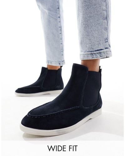 Simply Be Chelsea Boots - Blue
