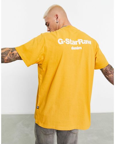 G-Star RAW – photographer – locker geschnittenes t-shirt - Gelb