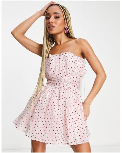 Collective The Label Exclusive Organza Bandeau Mini Dress - Pink