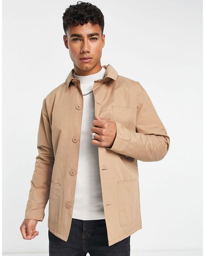 French Connection Lined Multi Pocket Jacket - Natural