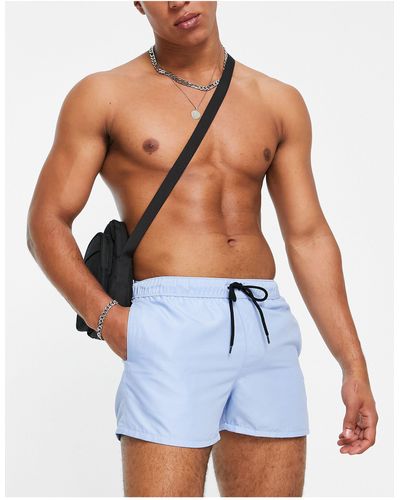 ASOS – kurze badeshorts - Blau