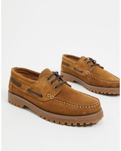 River Island Chunky Boat Shoes - Brown