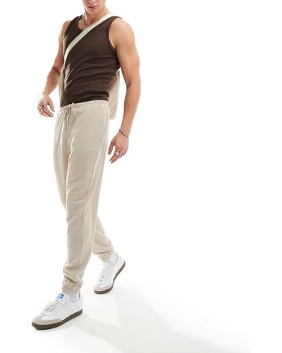 ASOS – strukturierte oversize-jogginghose - Weiß